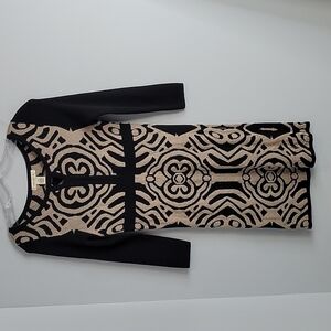 Arden B Bodycon Gold Metallic & black Cocktail Dress XS